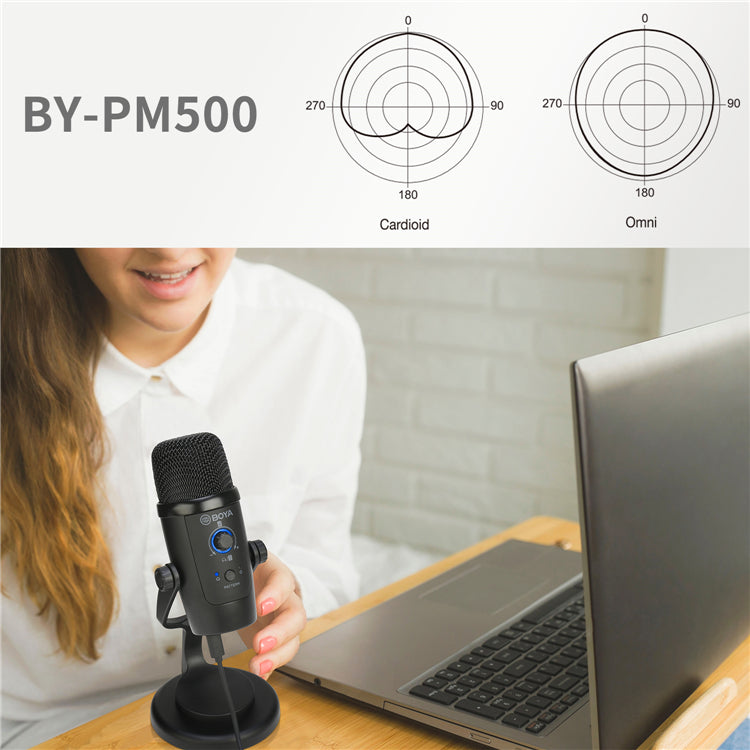 BOYA BY-PM500 Professional Studio Blogger Desktop USB Condenser Microphone