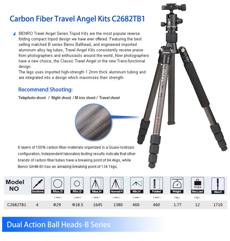Benro-C2682TB1-Carbon-Fiber-Tripod-6