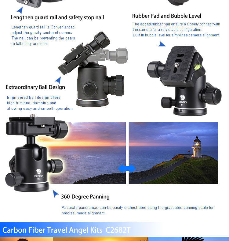 Benro-C2682TB1-Carbon-Fiber-Tripod-7