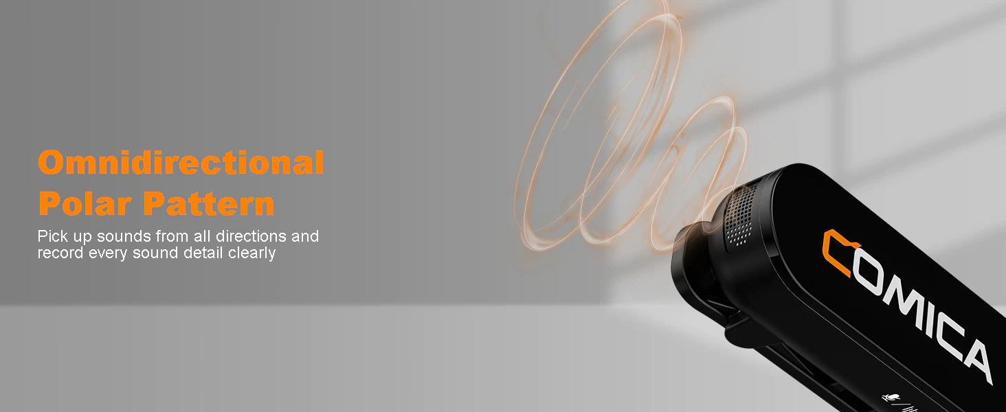 COMICA Vimo S 2.4G Dual-channel Mini Wireless Microphone-12
