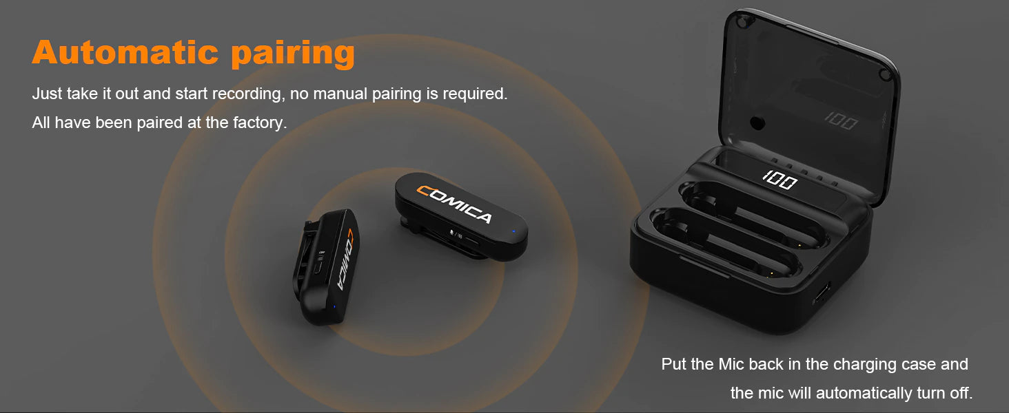 COMICA Vimo S 2.4G Dual-channel Mini Wireless Microphone-5