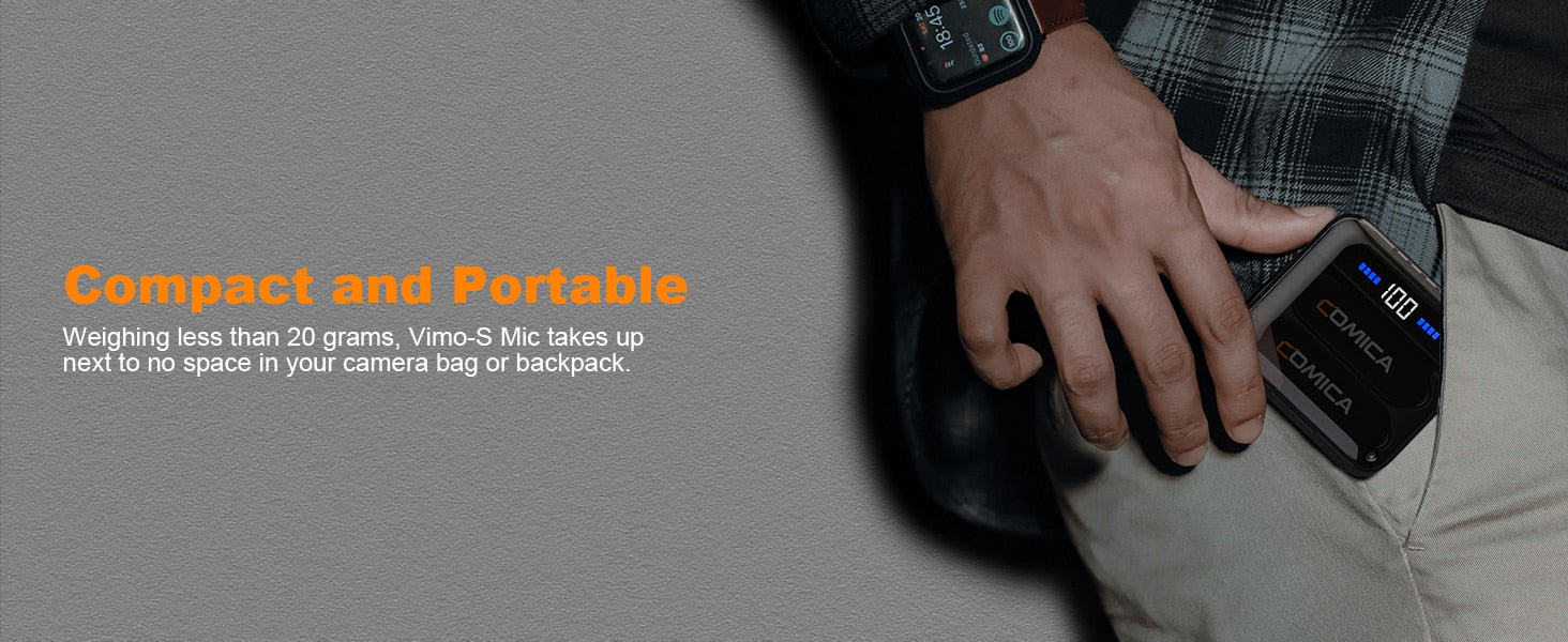 COMICA Vimo S 2.4G Dual-channel Mini Wireless Microphone-9