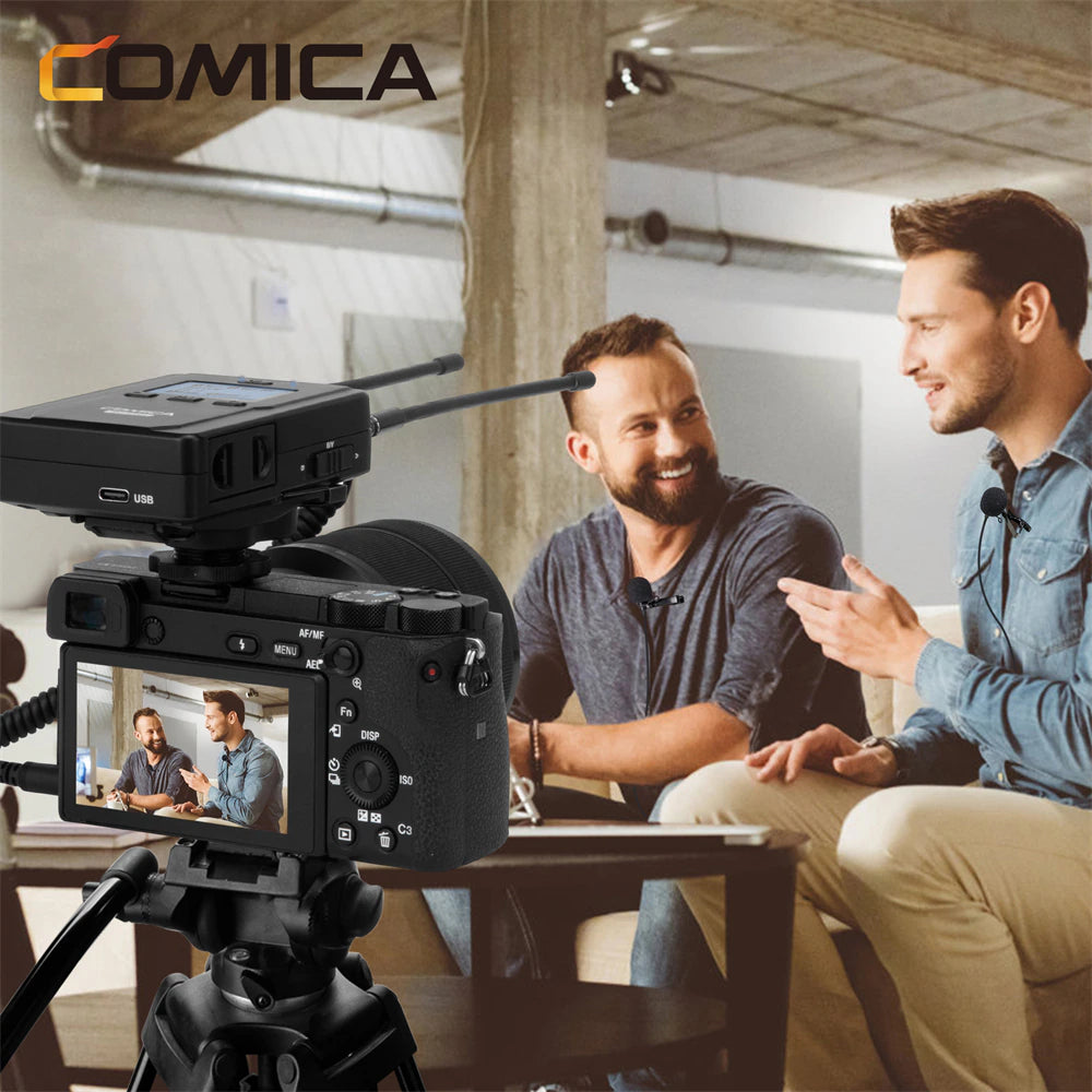 Comica -CVM-WM200 PRO UHF Metal Dual-channel Wireless Microphone-11