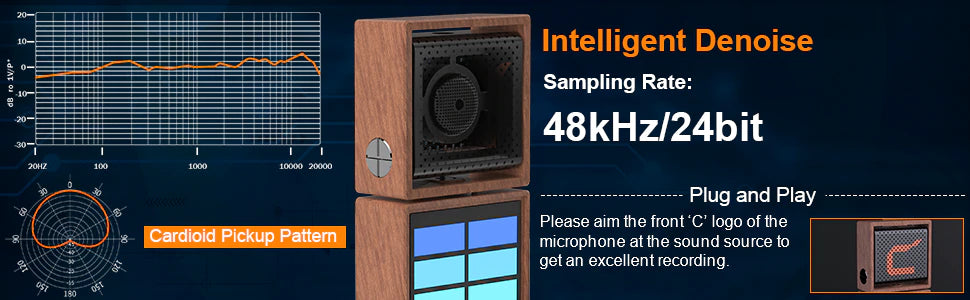 Comica RGB UMIC Cardioid Condenser USB Microphone -12