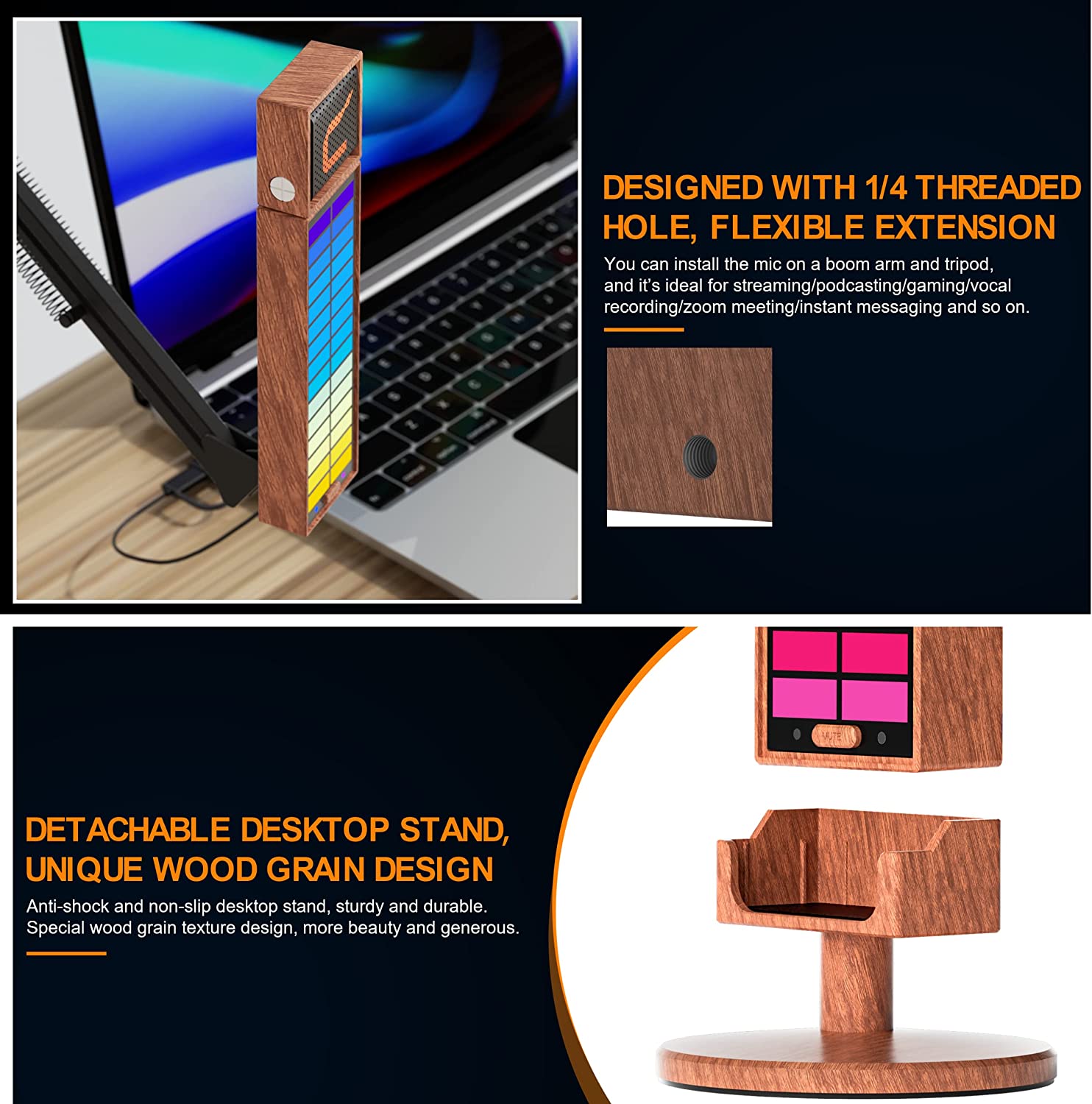 Comica RGB UMIC Cardioid Condenser USB Microphone -17