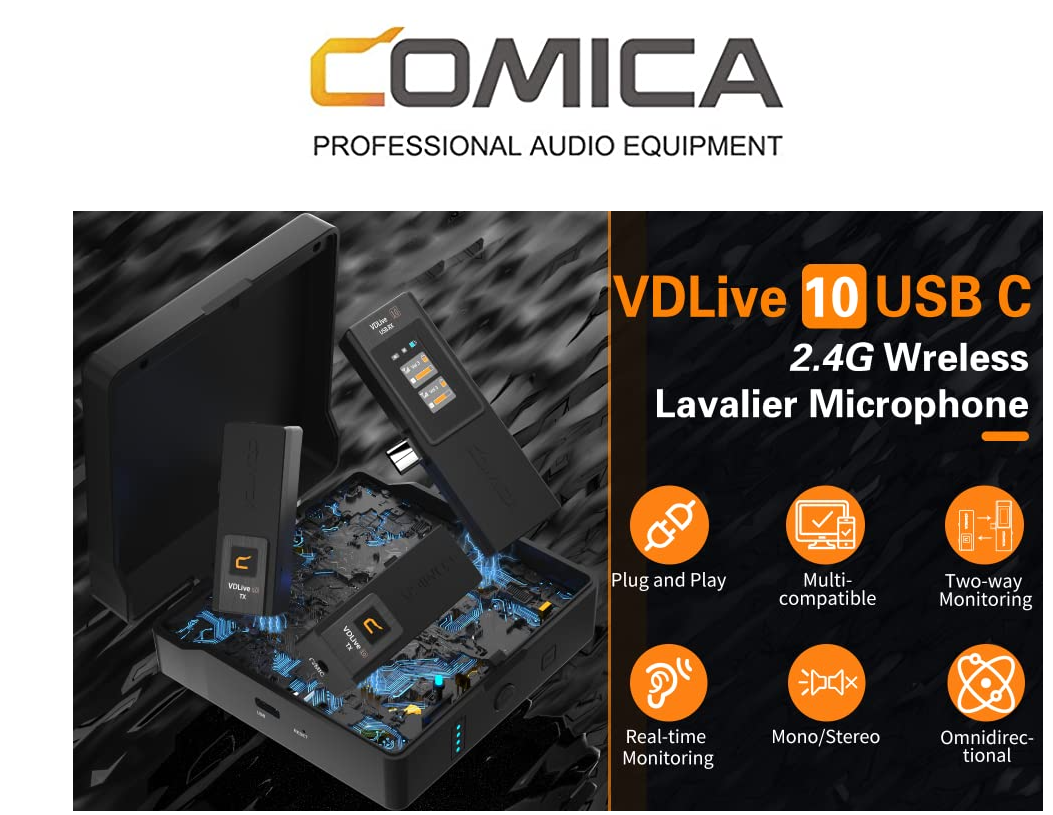 Comica VDLIVE 10 2.4G Dual Wireless Microphone