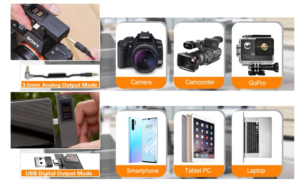 Comica VDLIVE 10 2.4G Dual Wireless Microphone