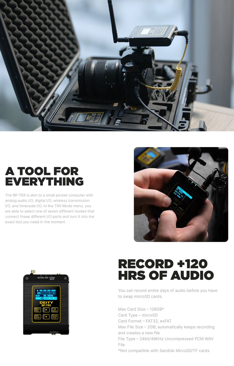 Deity BP-TRX Transmitters Ultimate Lavalier Microphones