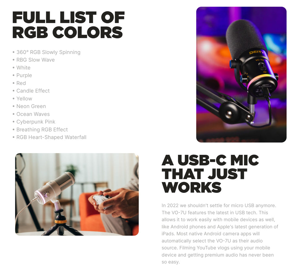 Deity VO-7U USB Digital Dynamic Microphone For Self-Media