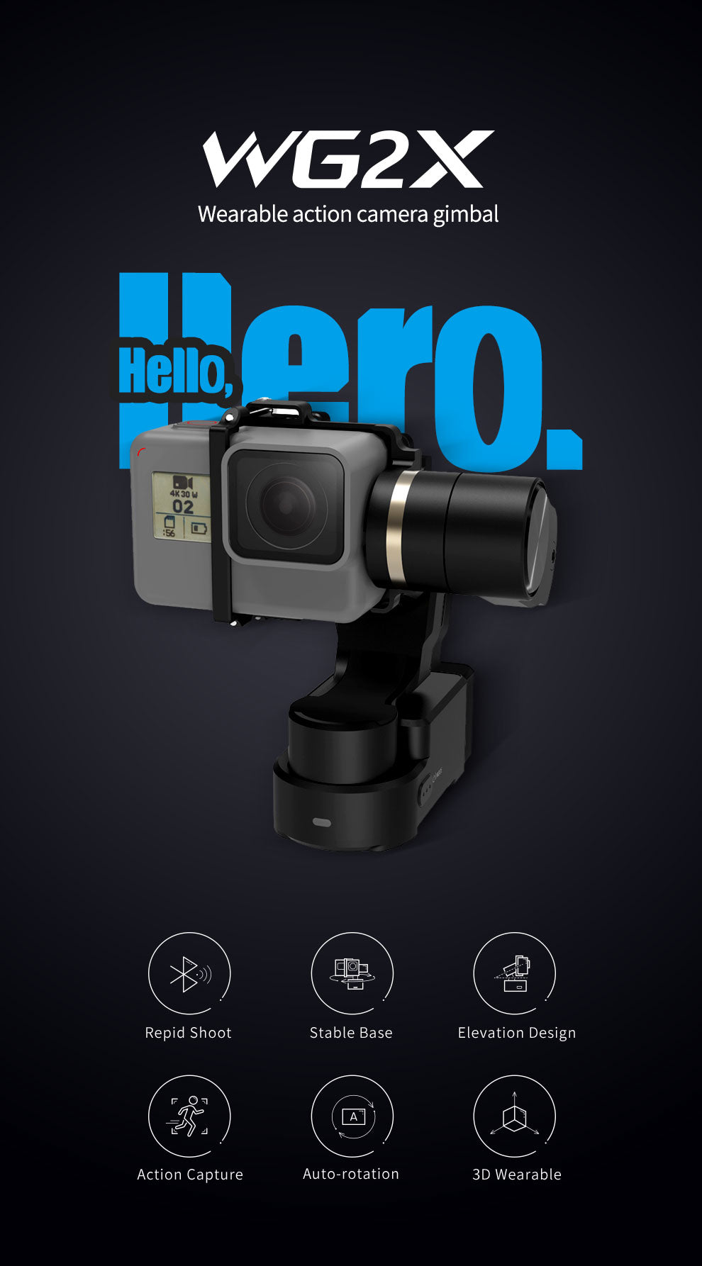 Feiyu WG2X Wearable Action Camera For GoPro