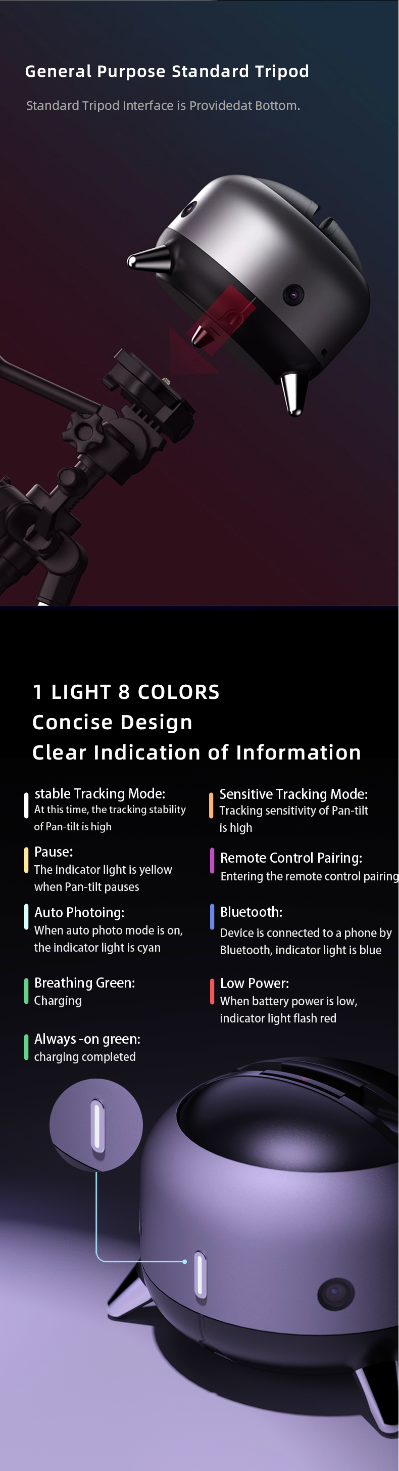 FINEO TOONMiNi HD 1080p Video Auto Gimbal Stabilizer