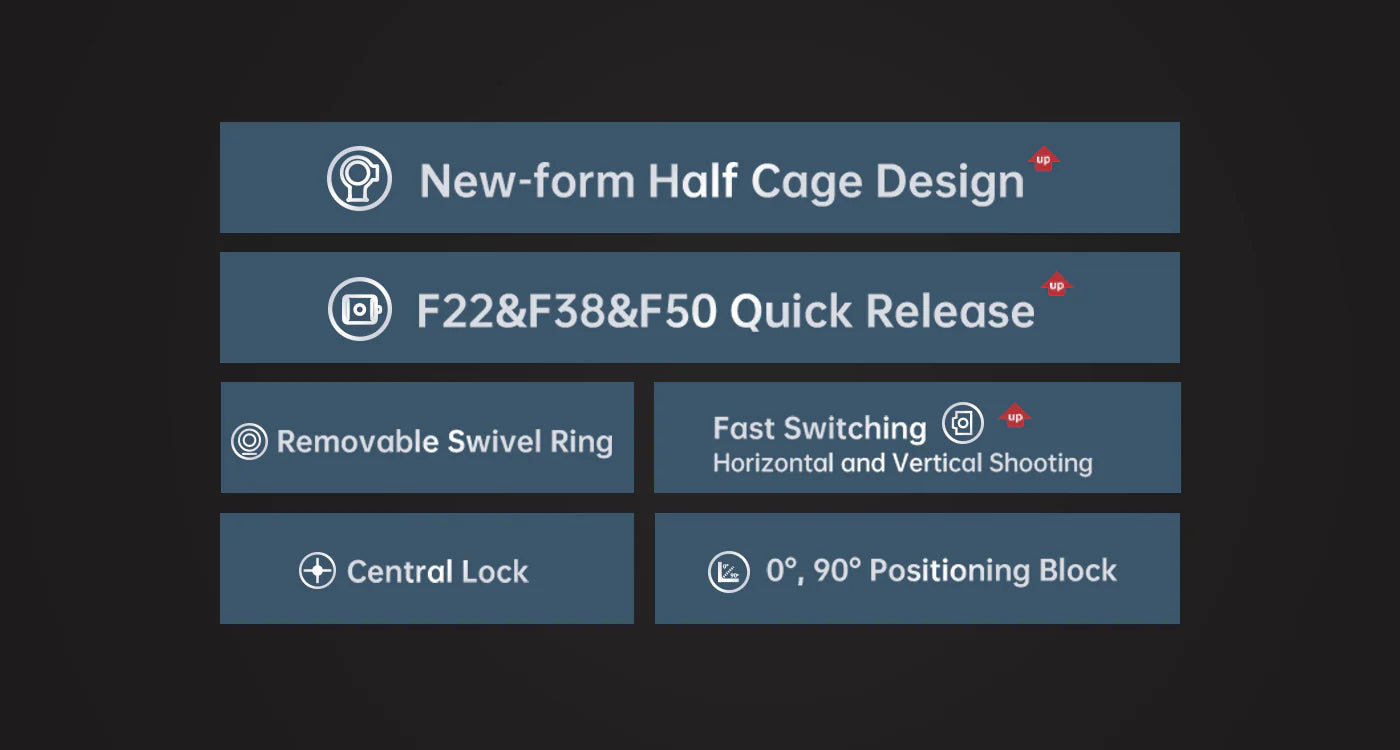 Falcam F22 & F38 & F50 Horizontal-To-Vertical Mount Plate Kit 3304 -12