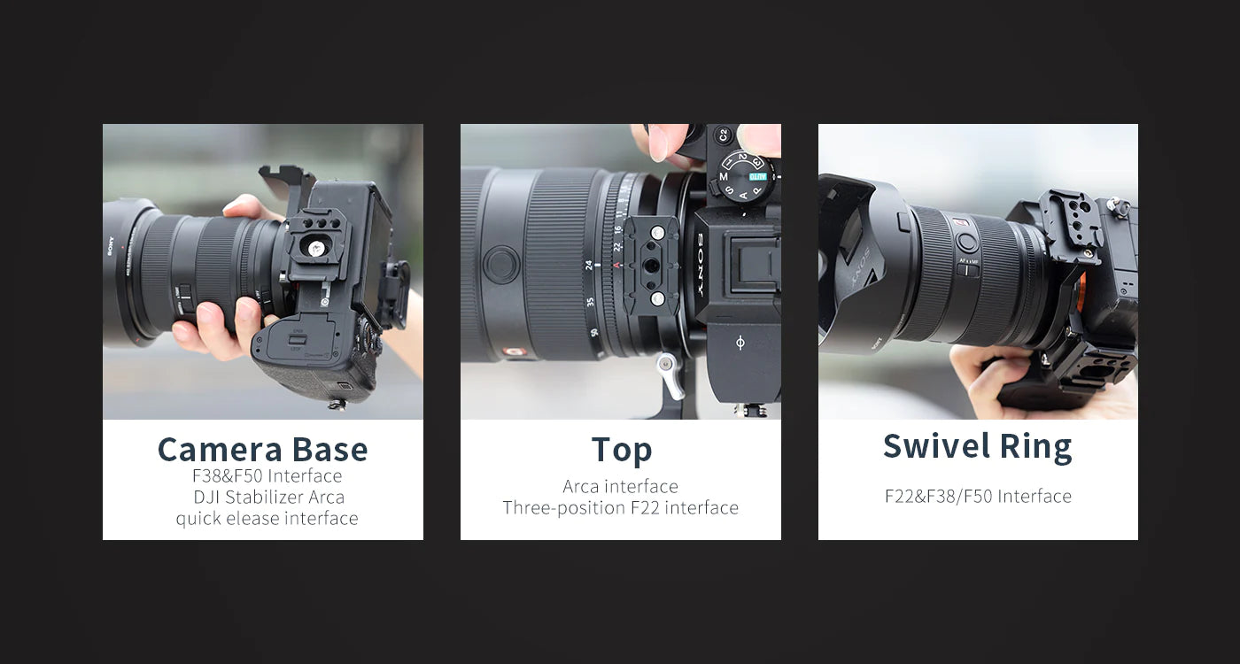 Falcam F22 & F38 & F50 Horizontal-To-Vertical Mount Plate Kit 3304 -19