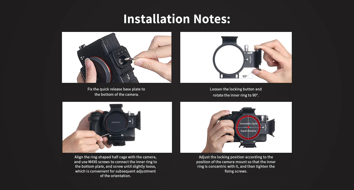 Falcam F22 & F38 & F50 Horizontal-To-Vertical Mount Plate Kit 3304 -23