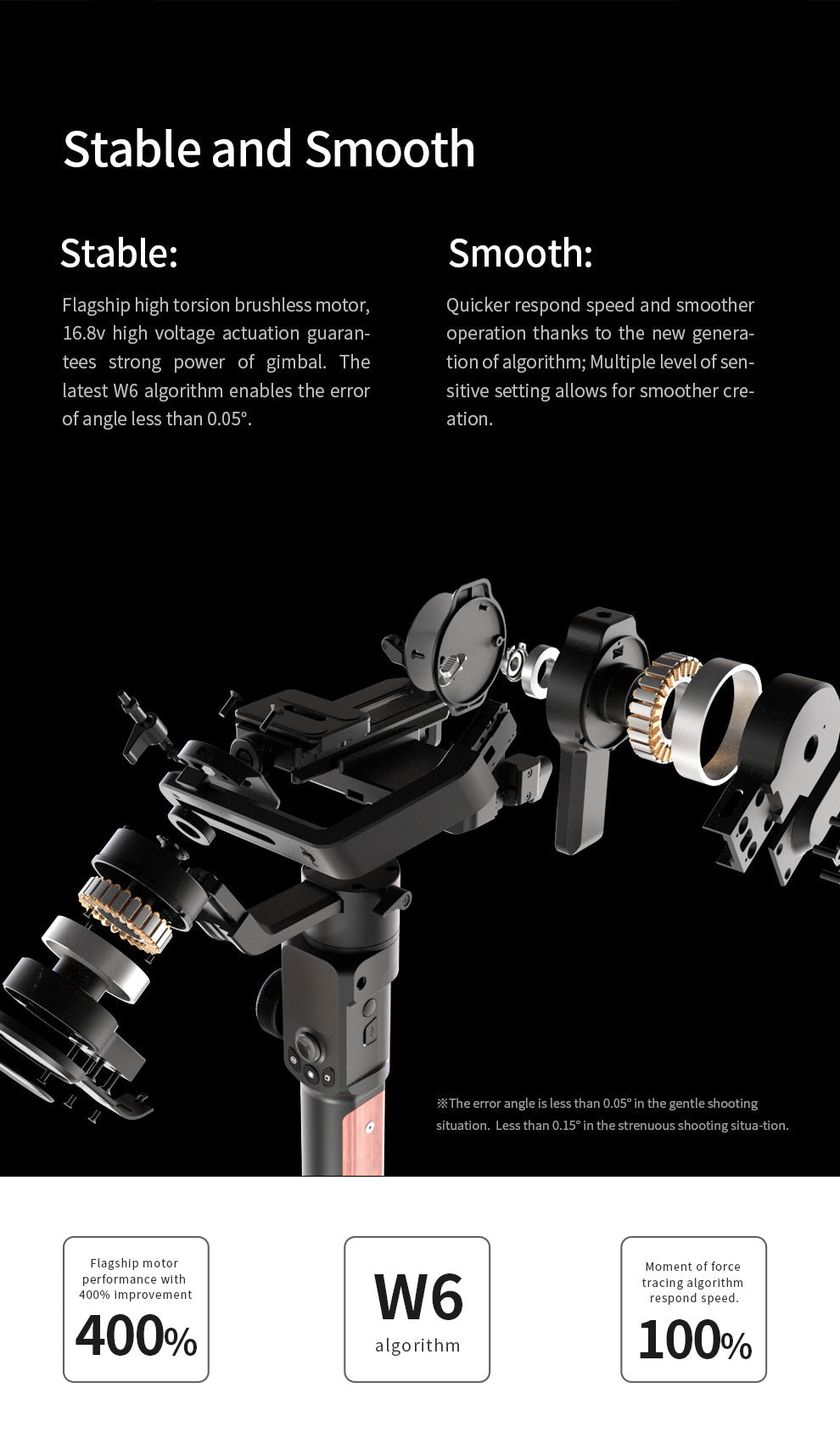 Feiyu AK2000S 3-Axis Control Handheld Stabilized Gimbal