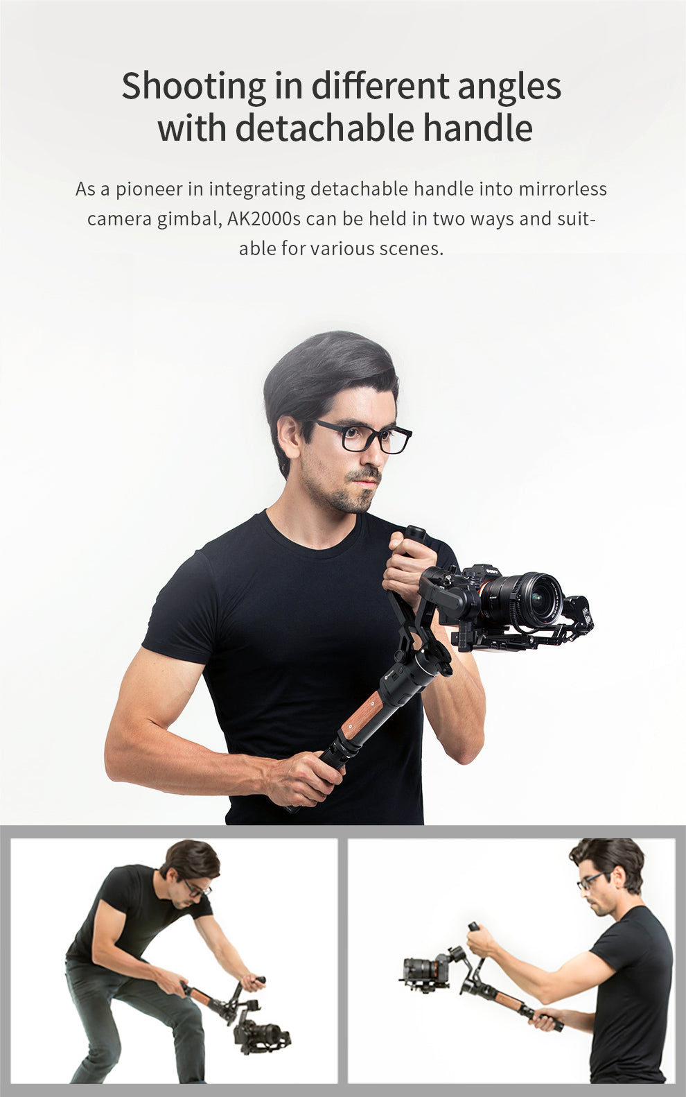 Feiyu AK2000S 3-Axis Control Handheld Stabilized Gimbal