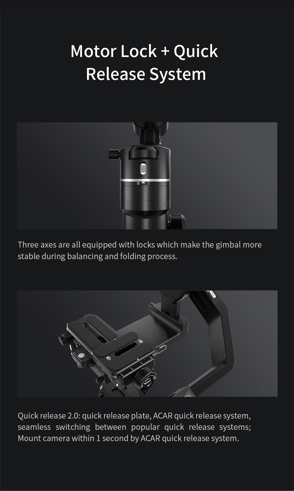 Feiyu AK2000S 3-Axis Control Handheld Stabilized Gimbal