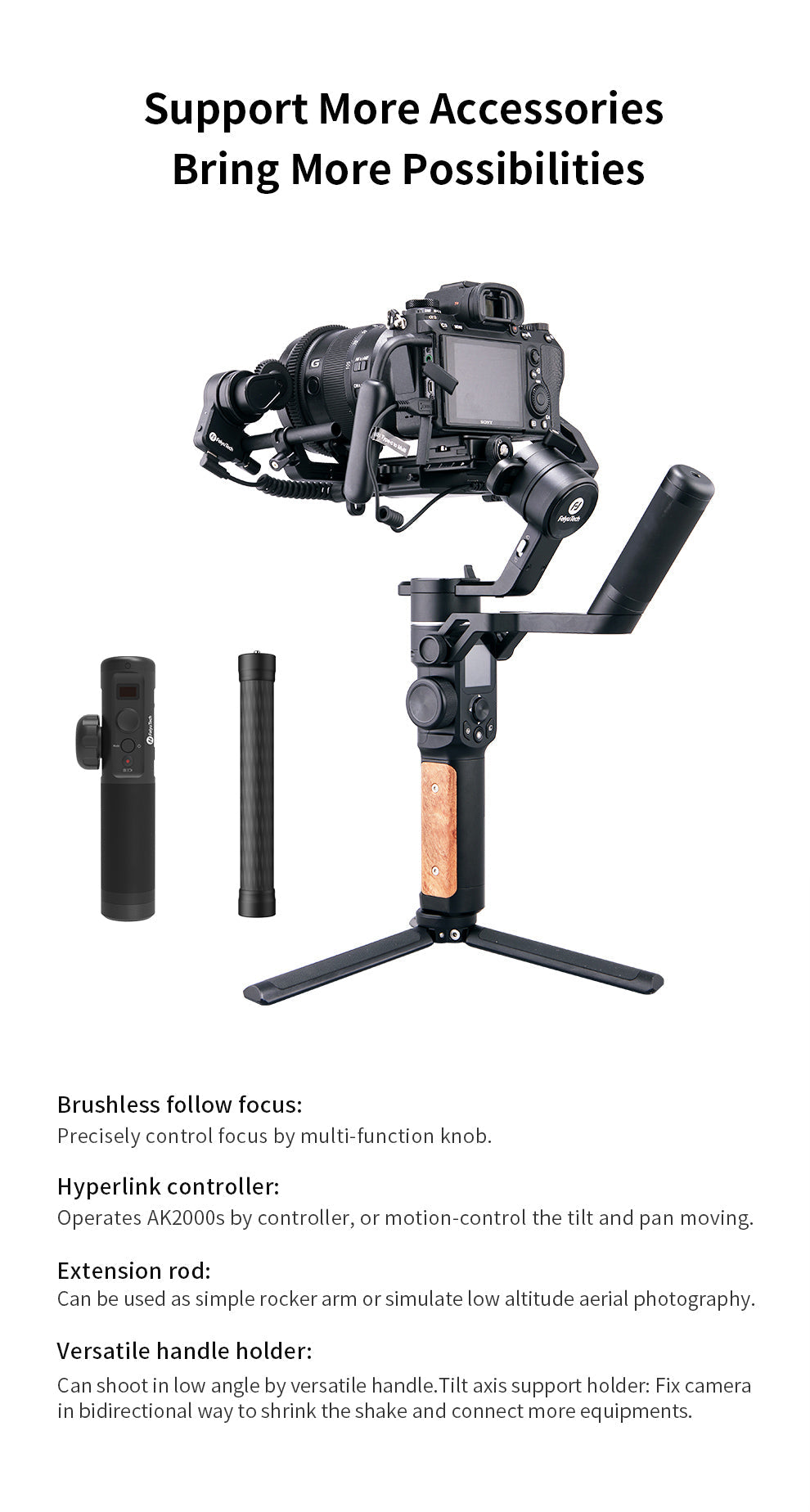 Feiyu AK2000S 3-Axis Control Handheld Stabilized Gimbal