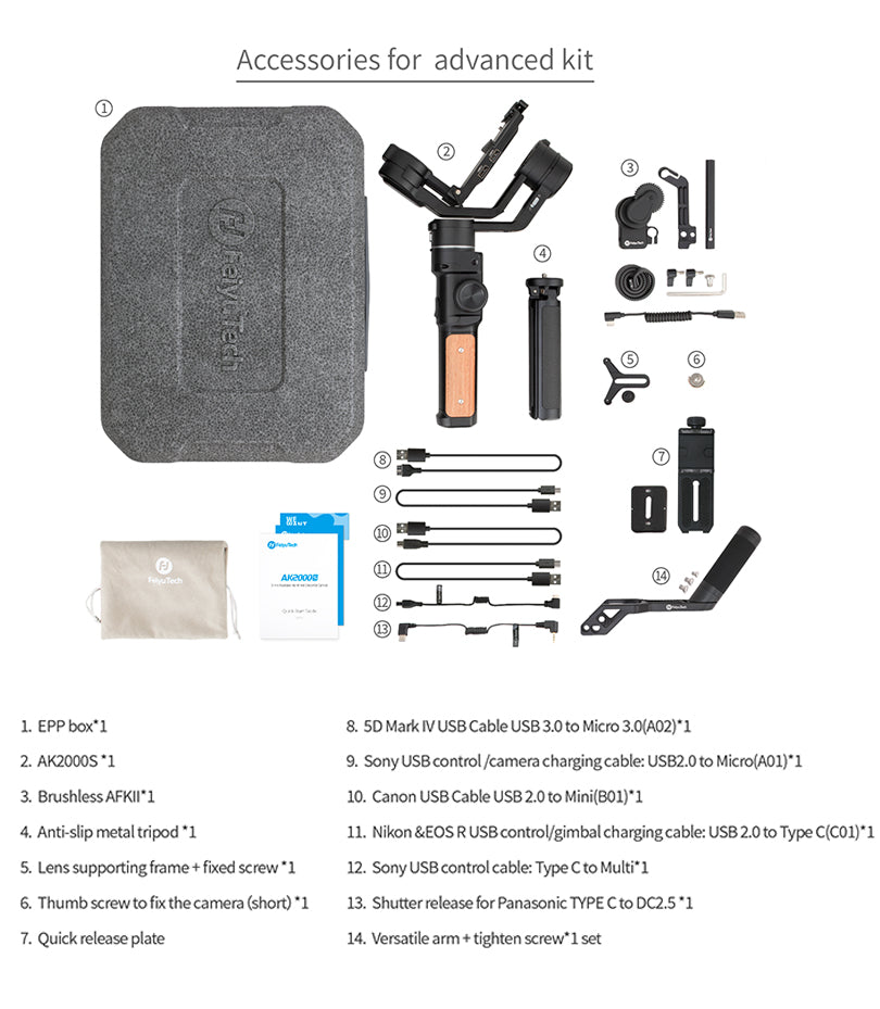 Feiyu AK2000S 3-Axis Control Handheld Stabilized Gimbal