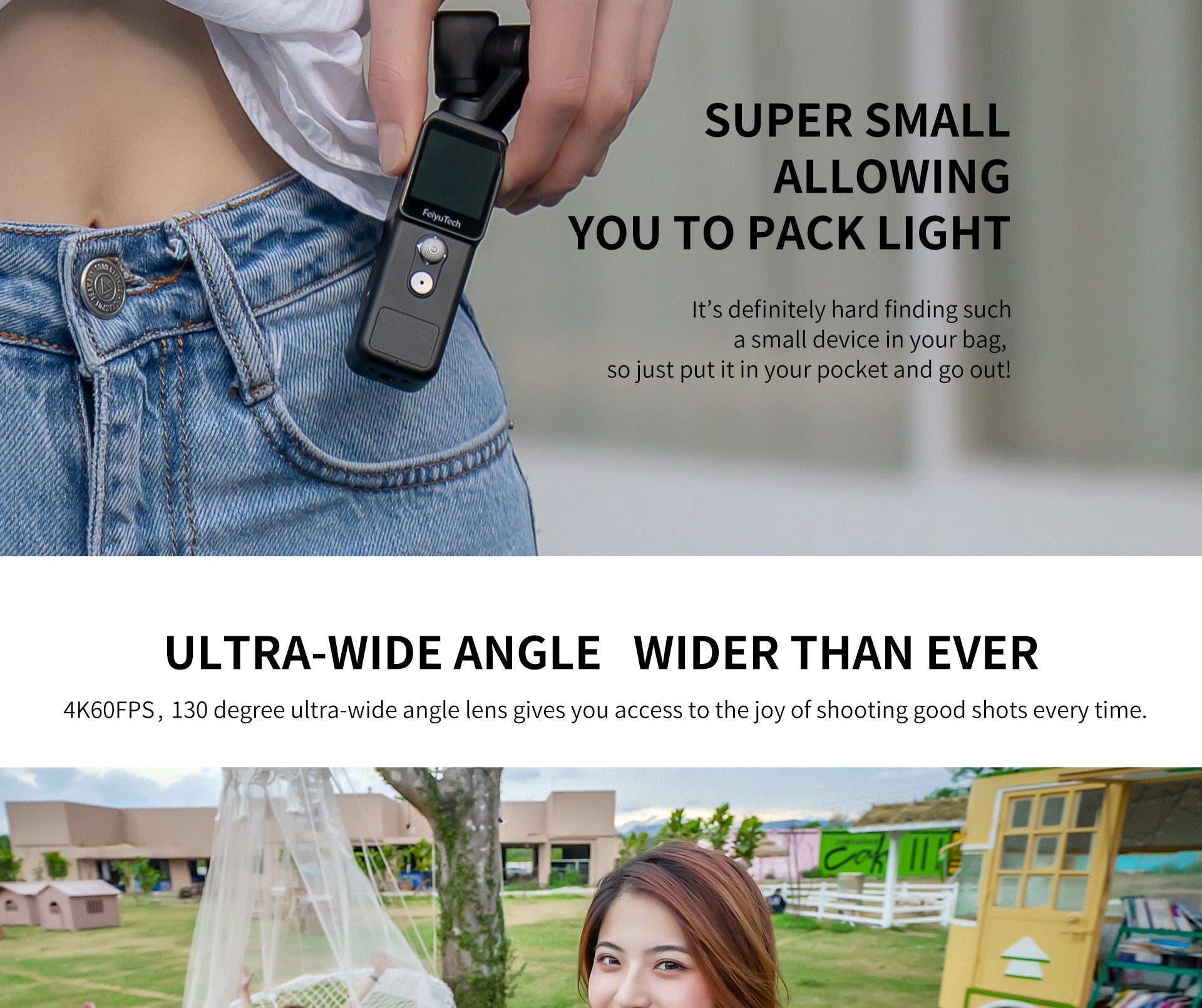 Feiyu Pocket 2 Gimbal Action Camera 4K Sports Camera