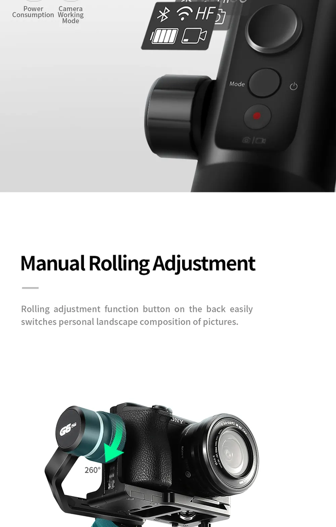 Feiyu G6 Plus 3 Axis Wi-Fi Control Gimbal for Mirrorless Camera