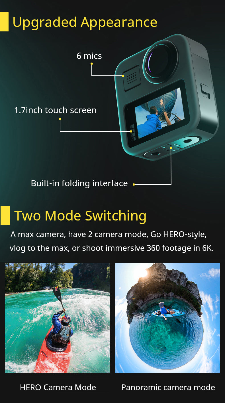 New GoPro MAX 360 Action Camera with Touch Screen