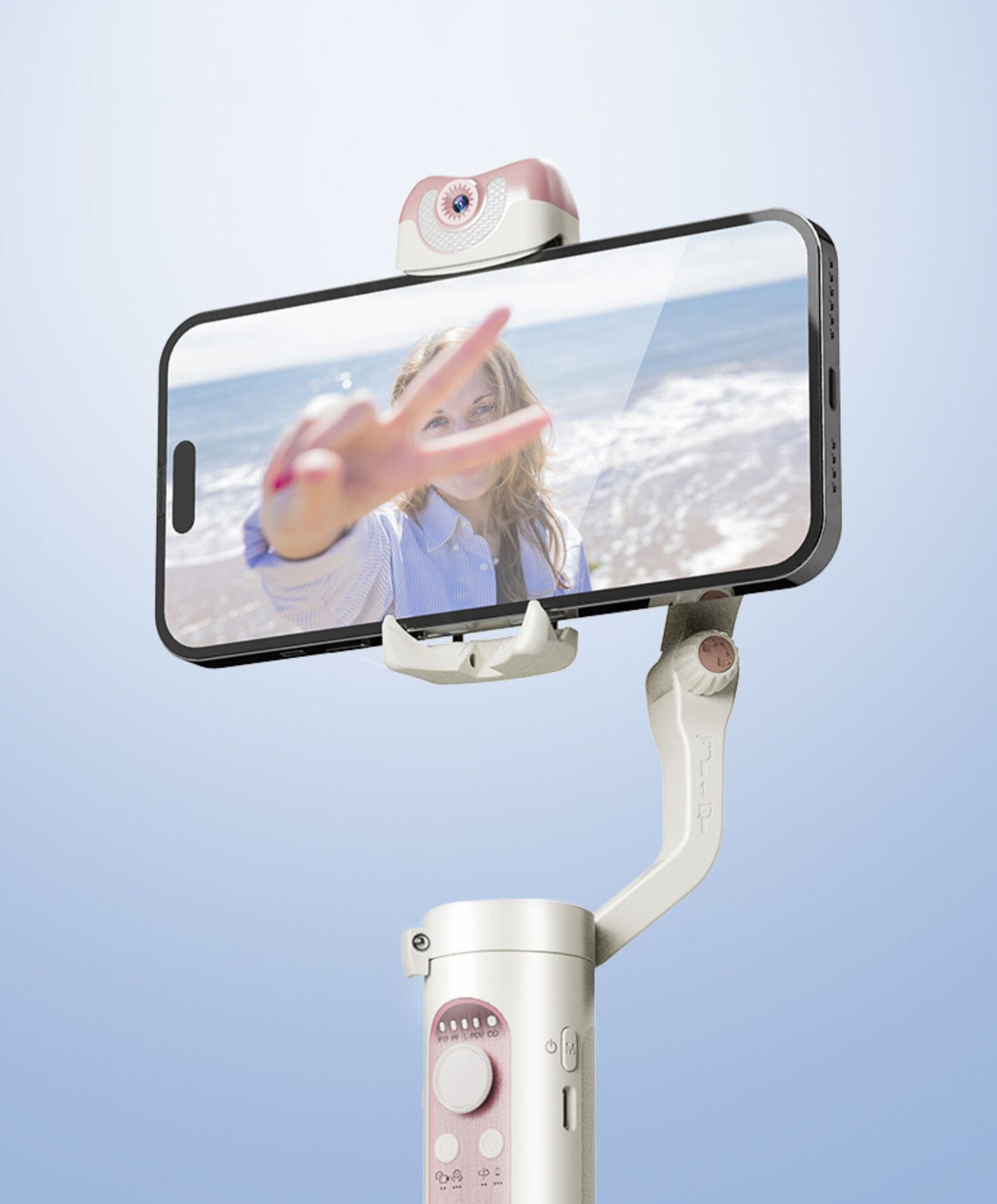 Hohem iSteady V2S Smartphone Gimbal 3-Axis AI Handheld Gimbal Stabilizer with Fill Light-23