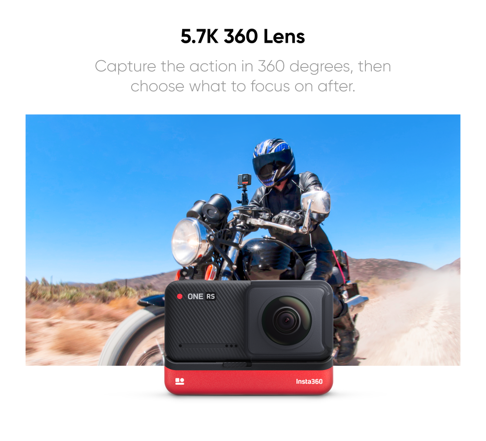Insta360 ONE RS 4K Edition Waterproof Action Camera - CINRSGP/E - Stuntcams