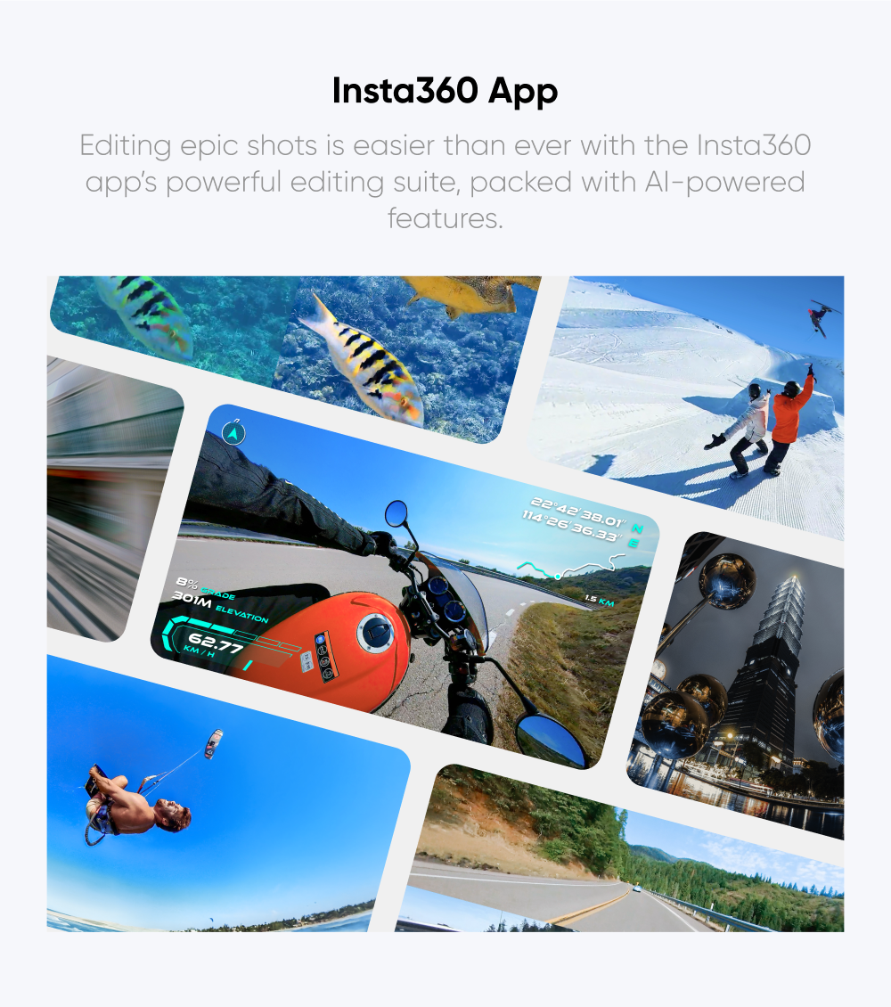 Insta360 ONE RS Waterproof 4K 60fps Action Camera