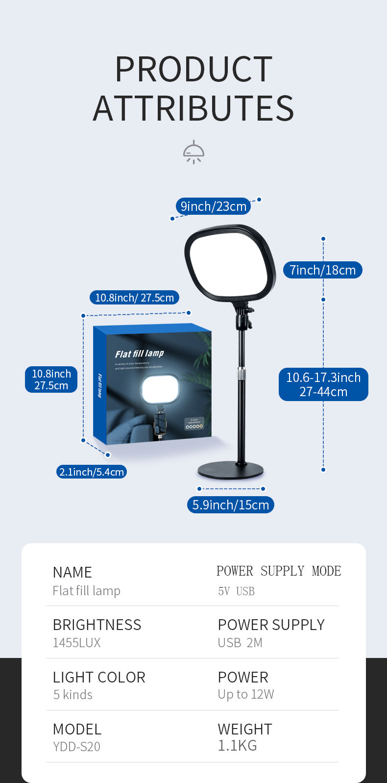 YIDIAN S20 Adjustable Led Selfie Light Live Broadcast Light