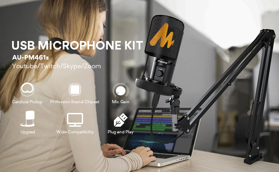 MAONO USB Microphone Professional Condenser  PM461-1