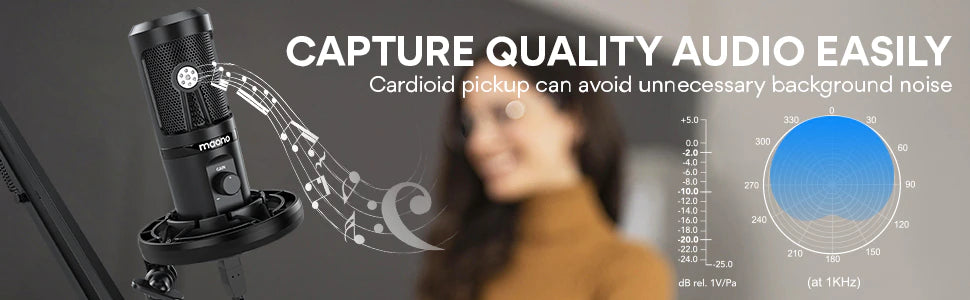 MAONO USB Microphone Professional Condenser PM461-2