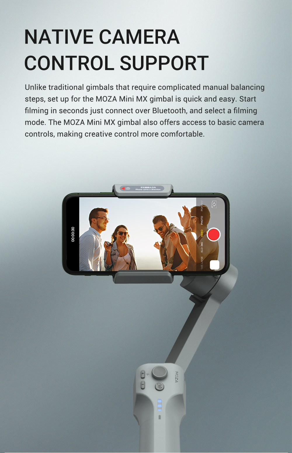 Moza Mini MX 3-Axis Smartphone Handheld Gimbal Stabilizer Selfie Stick