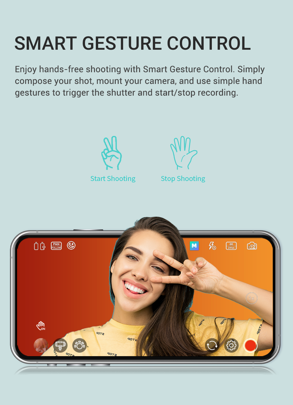 Moza Mini MX 3-Axis Smartphone Handheld Gimbal Stabilizer Selfie Stick