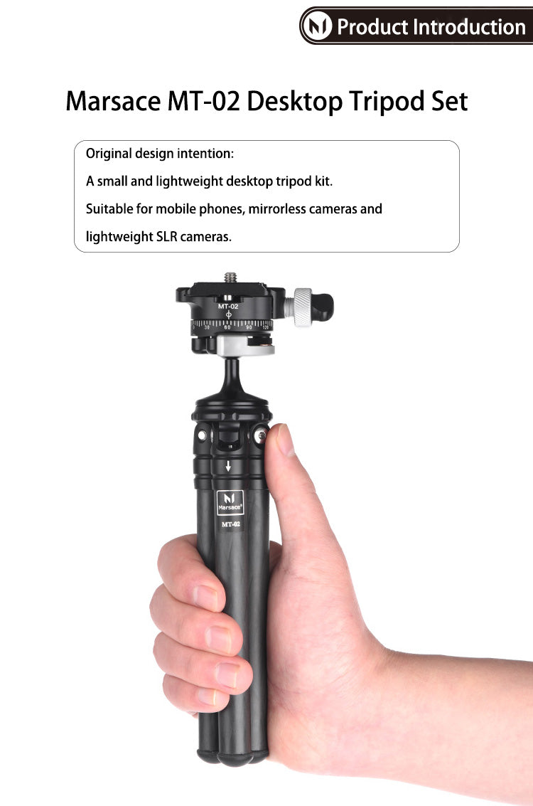 Marsace MT-02 Mini Tripod for mobile phones, mirrorless cameras and SLR cameras