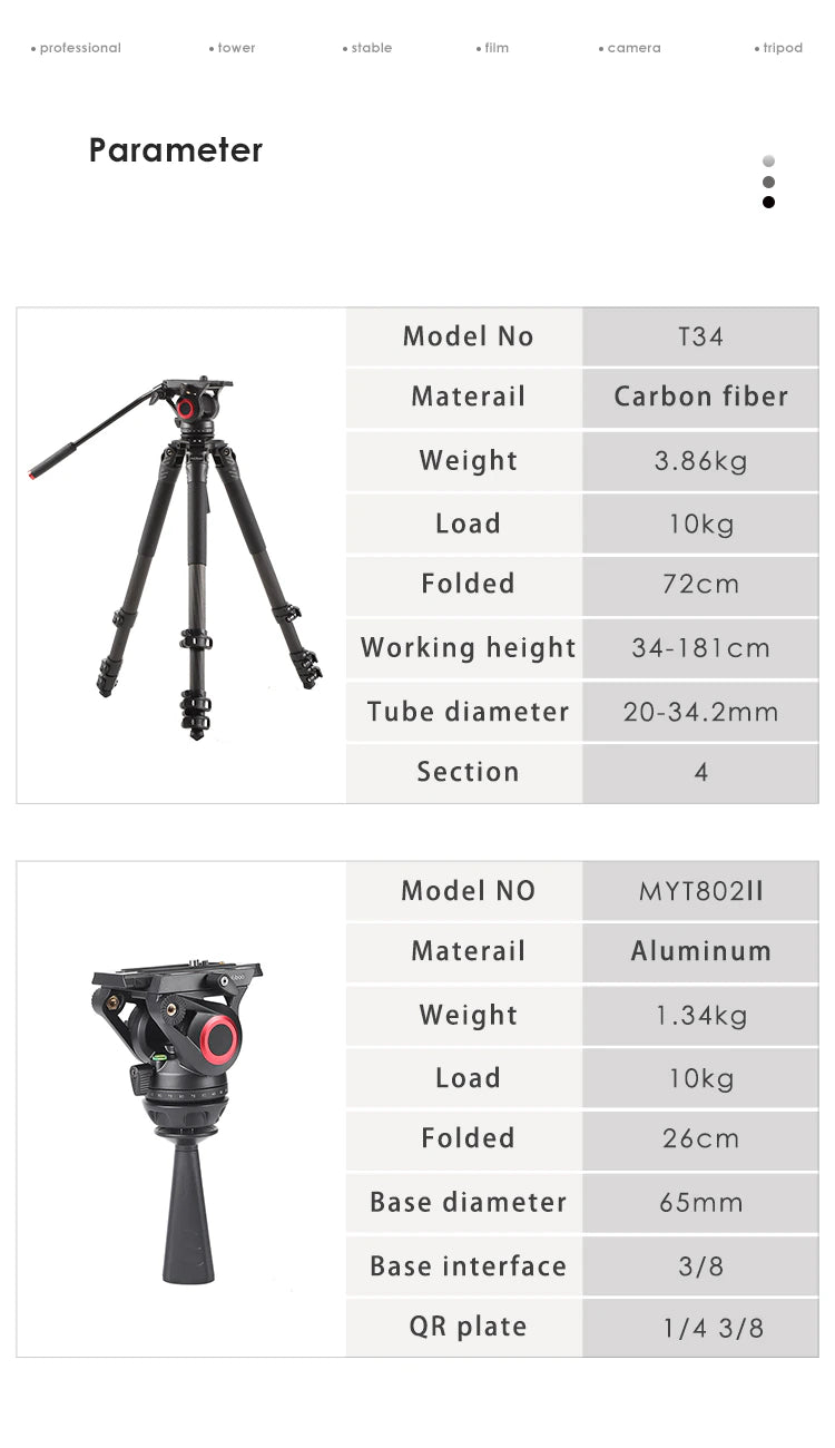 Miliboo Tower series T34 Stable professional tripod-10