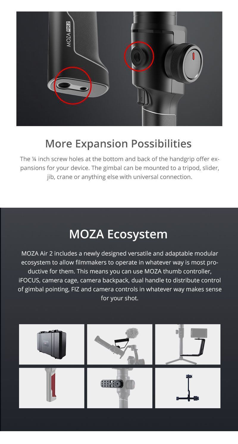Moza Air 2 Handheld 3 Axis Gimbal Stabilizer