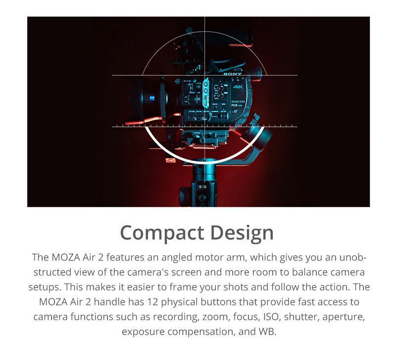 Moza Air 2 Handheld 3 Axis Gimbal Stabilizer