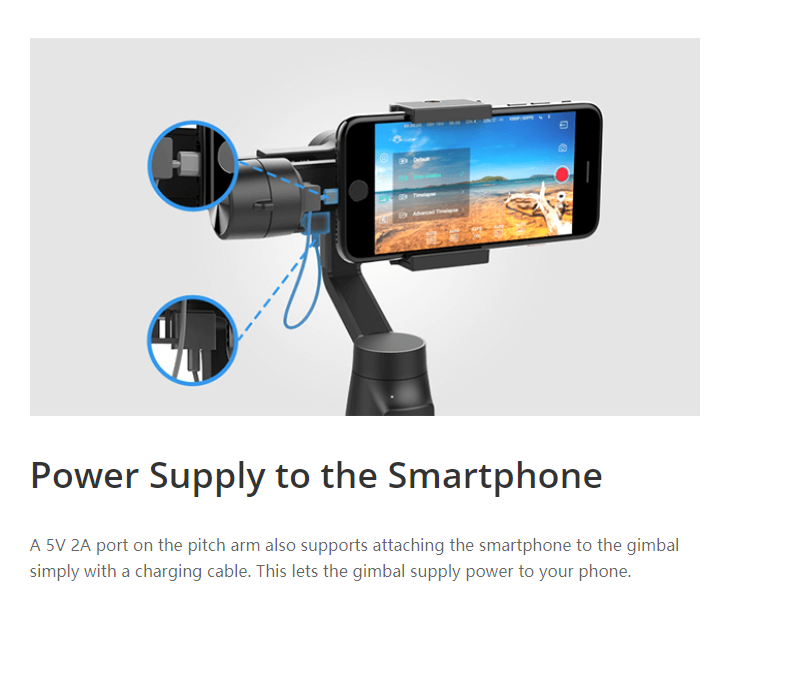 Moza Mini-mi 3-axis Smartphone Gimbal Stabilizer With Wireless Charging