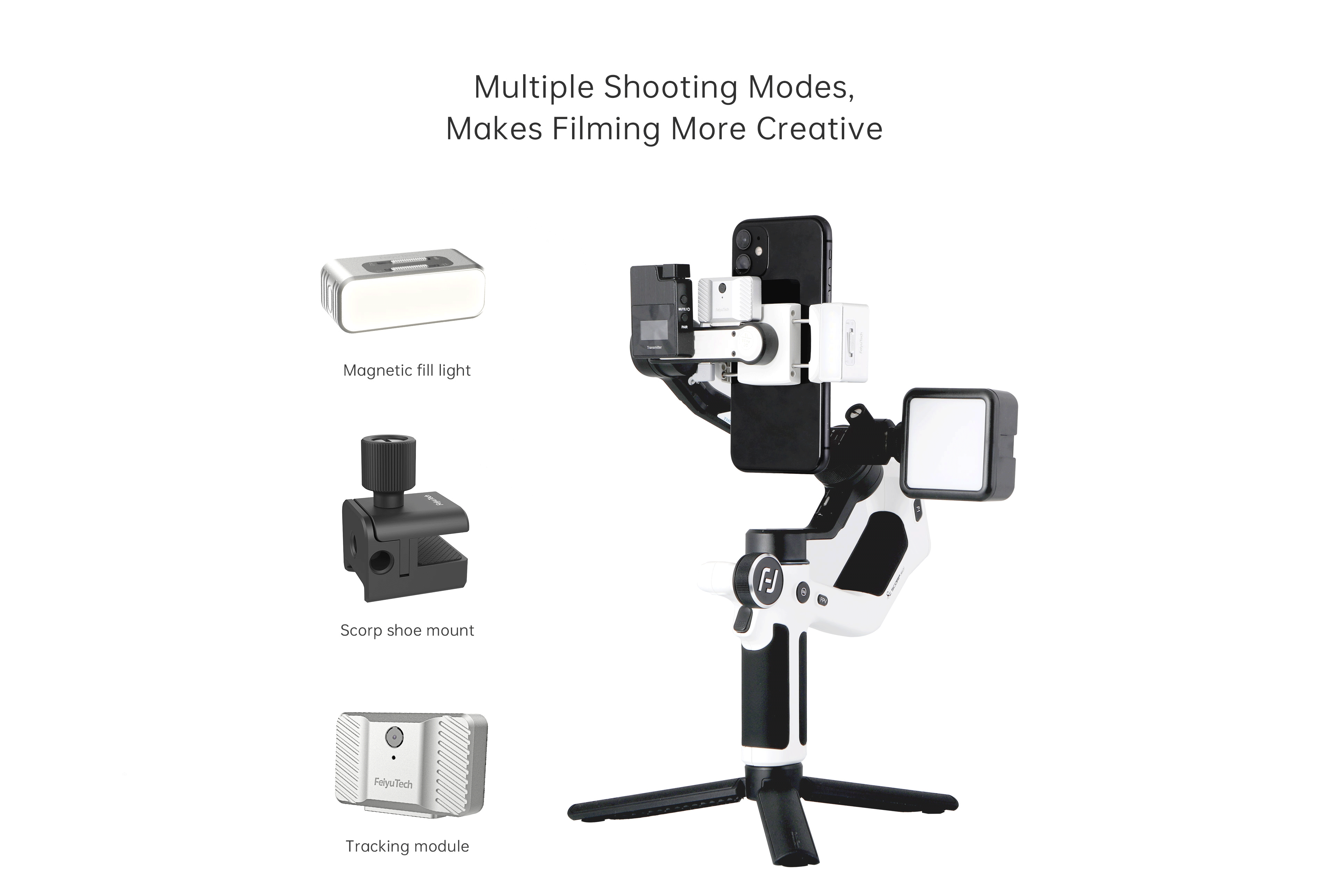 New Feiyu SCORP MINI P Handheld 3-Axis Smartphone Gimbal Stabilizer -12