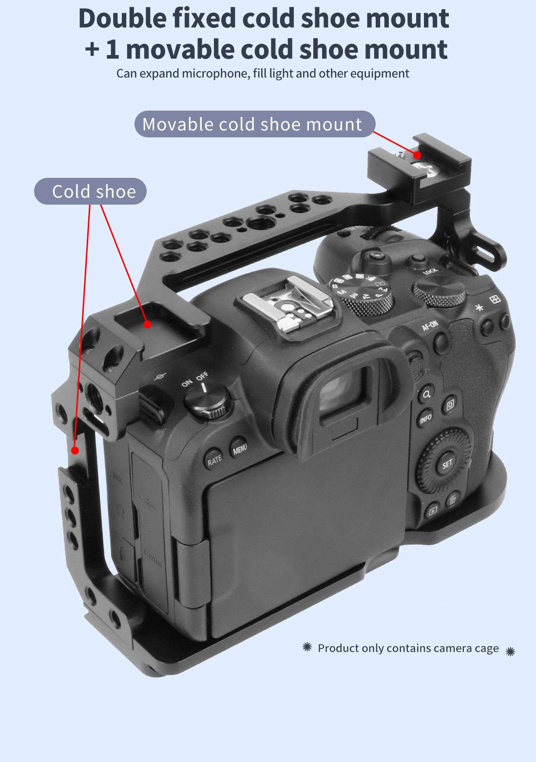 Feichao Camera Cage Rig for Canon EOS R5 R6