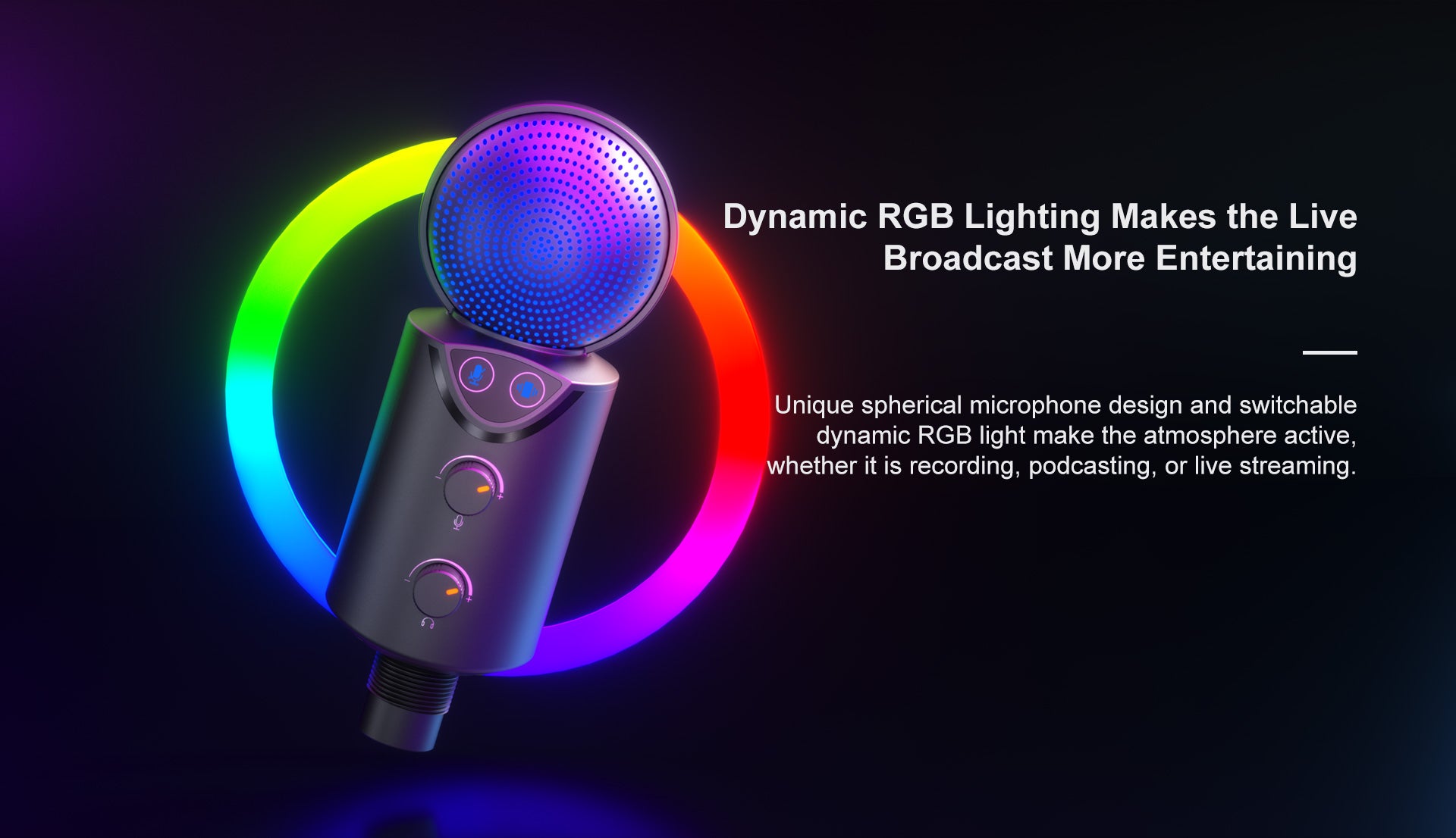 RGB Cardioid Condenser USB Microphone Kit -10