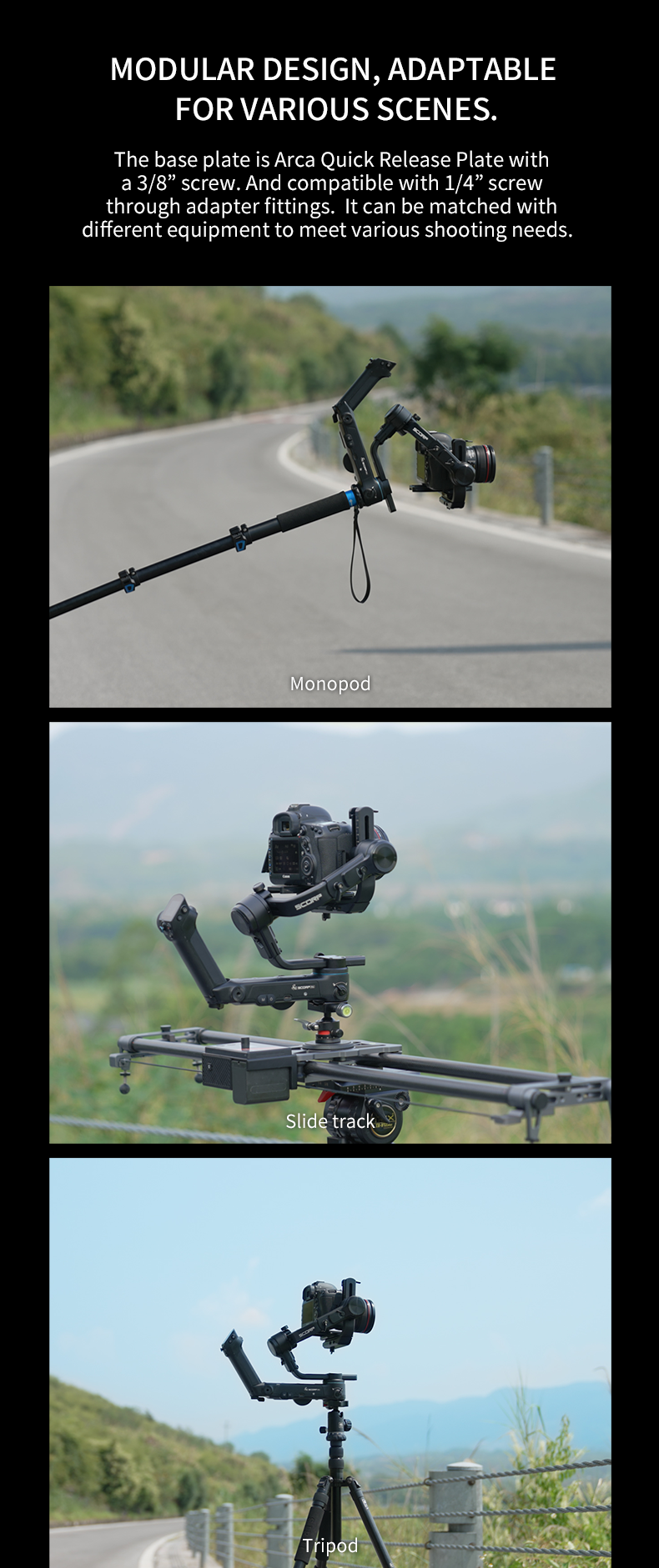 Feiyu SCORP Pro Detachable 3 axis DSLR Mirrorless Professional Camera Gimbal Stabilizer