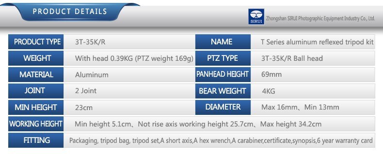 SIRUI-3T-35-TableTop-Tripod-Camera-Tripod-11