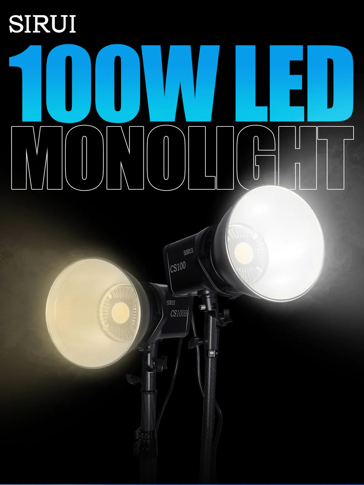 SIRUI 100W LED Monolight CS100 Daylight CS100B Bi-Color-1