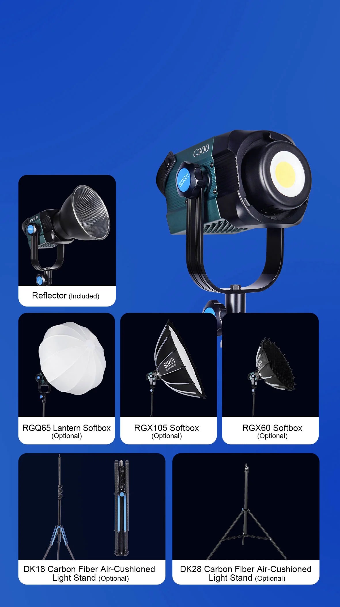 SIRUI Blaze Series 150W 300W Bi-Color Daylight LED Monolight -18