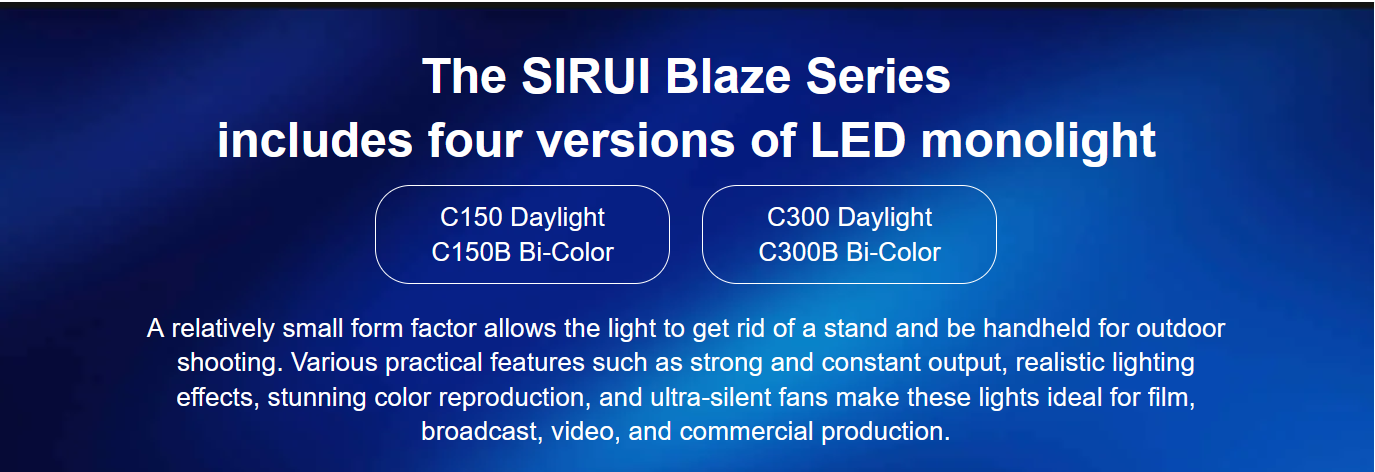 SIRUI Blaze Series 150W 300W Bi-Color  Daylight LED Monolight -4