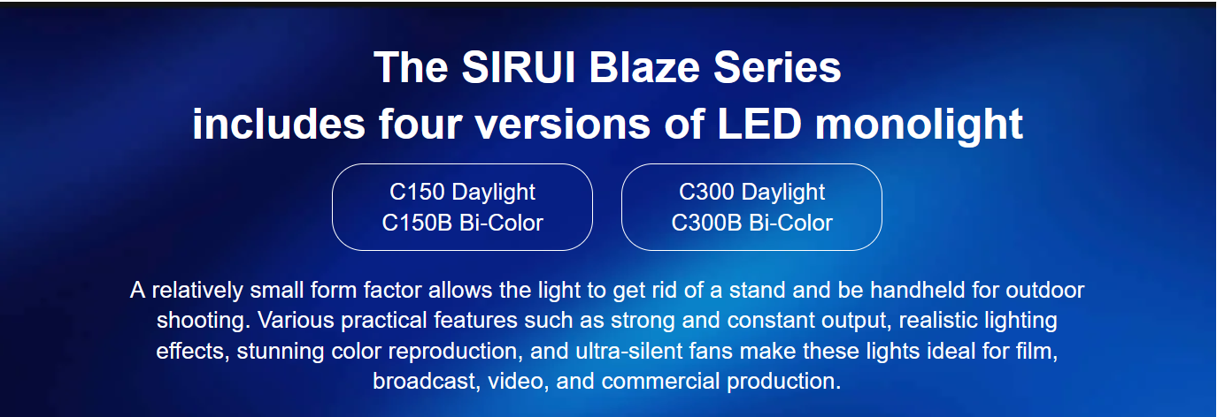 SIRUI Blaze Series 150W 300W Bi-Color Daylight LED Monolight -4