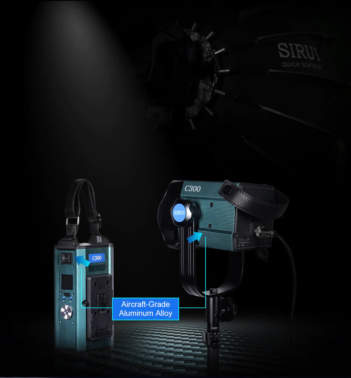 SIRUI Blaze Series 150W 300W Bi-Color Daylight LED Monolight -9