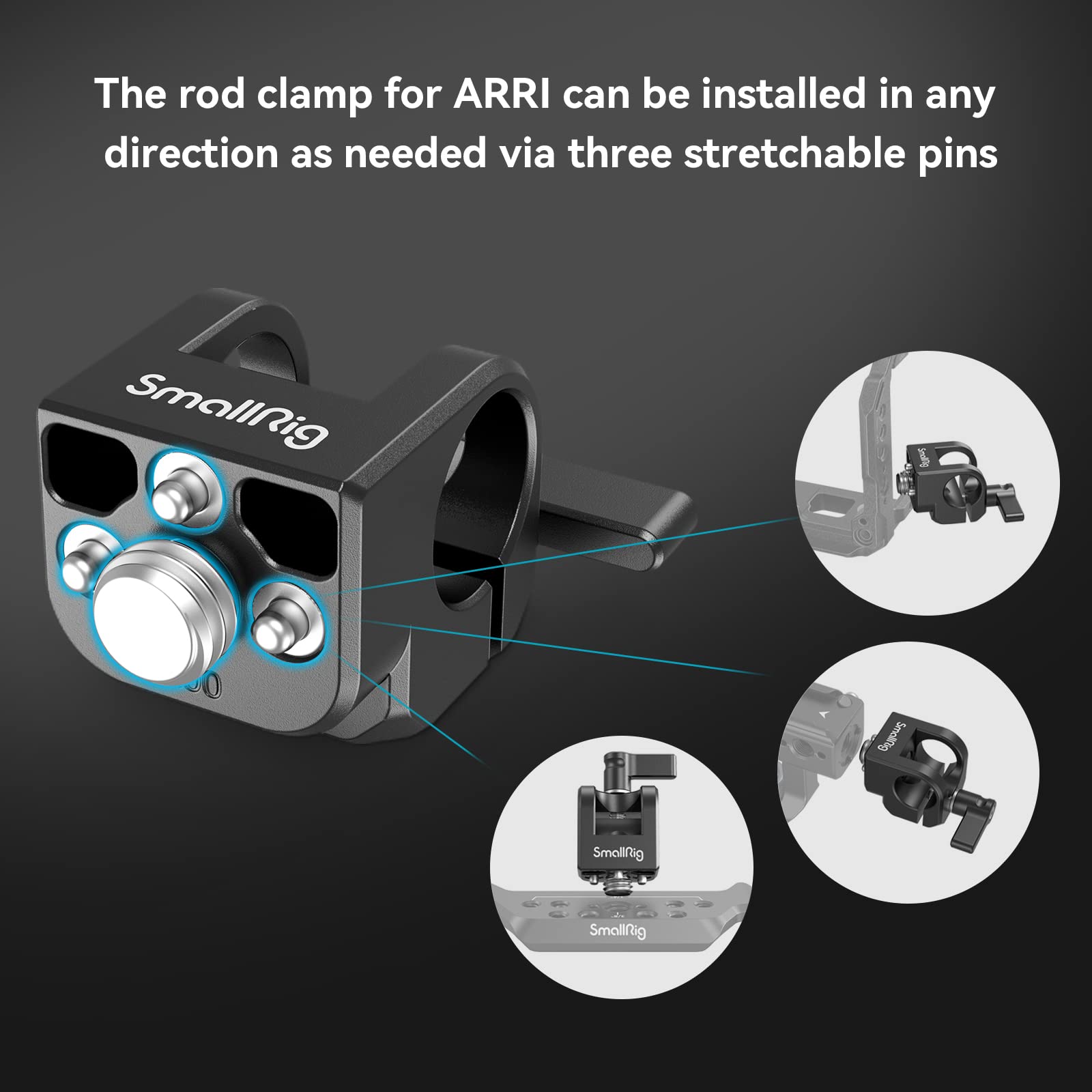 SmallRig 15mm ARRI Locating Single Rod Clamp 4171-3